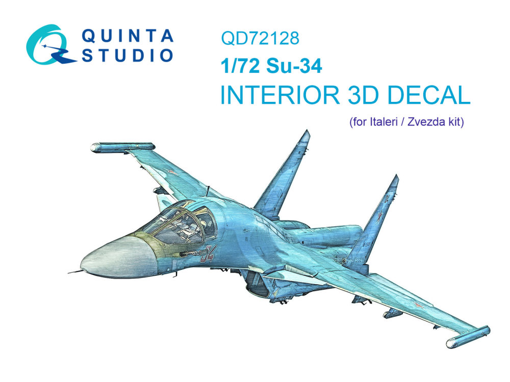 1/72 Su-34 3D-Print.&col.Interior (ZVE/ITA)