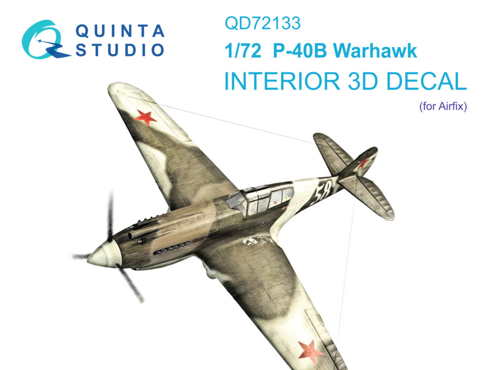 1/72 P-40B 3D-Print.&col.Interior (AIRF)