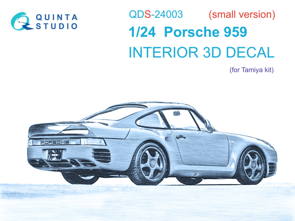 1/24 Porsche 959 3D-Print.&col.Inter. (TAM) SMALL