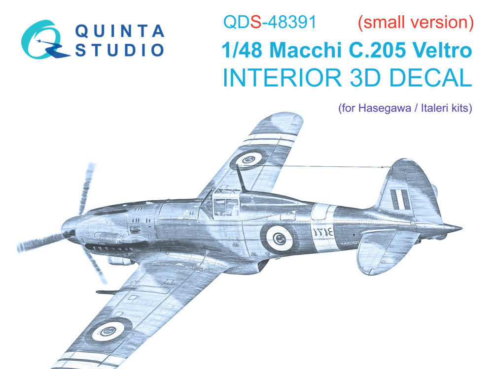 1/48 Macchi C.205 Veltro 3D-Print.&col.Interior