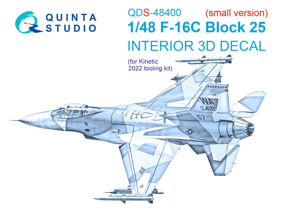 1/48 F-16C block 25 3D-Print.&col.Interior SMALL