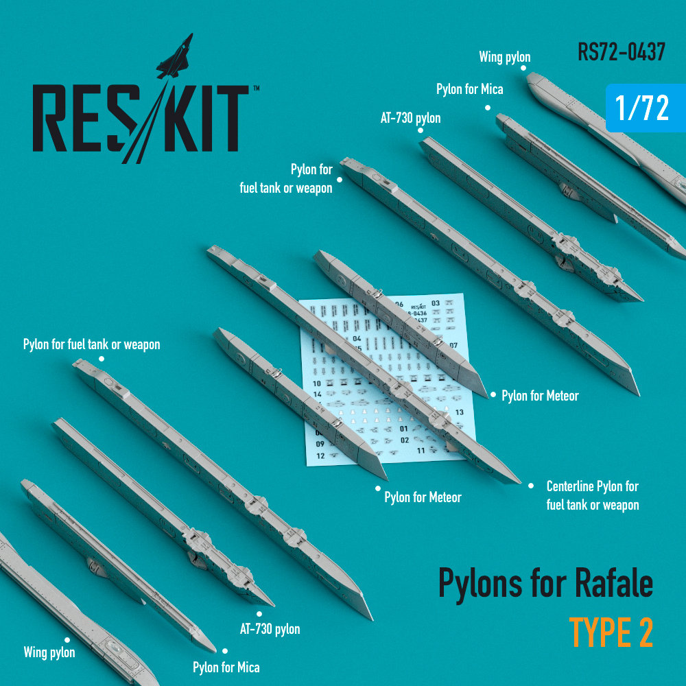 1/72 Pylons for Rafale type 2