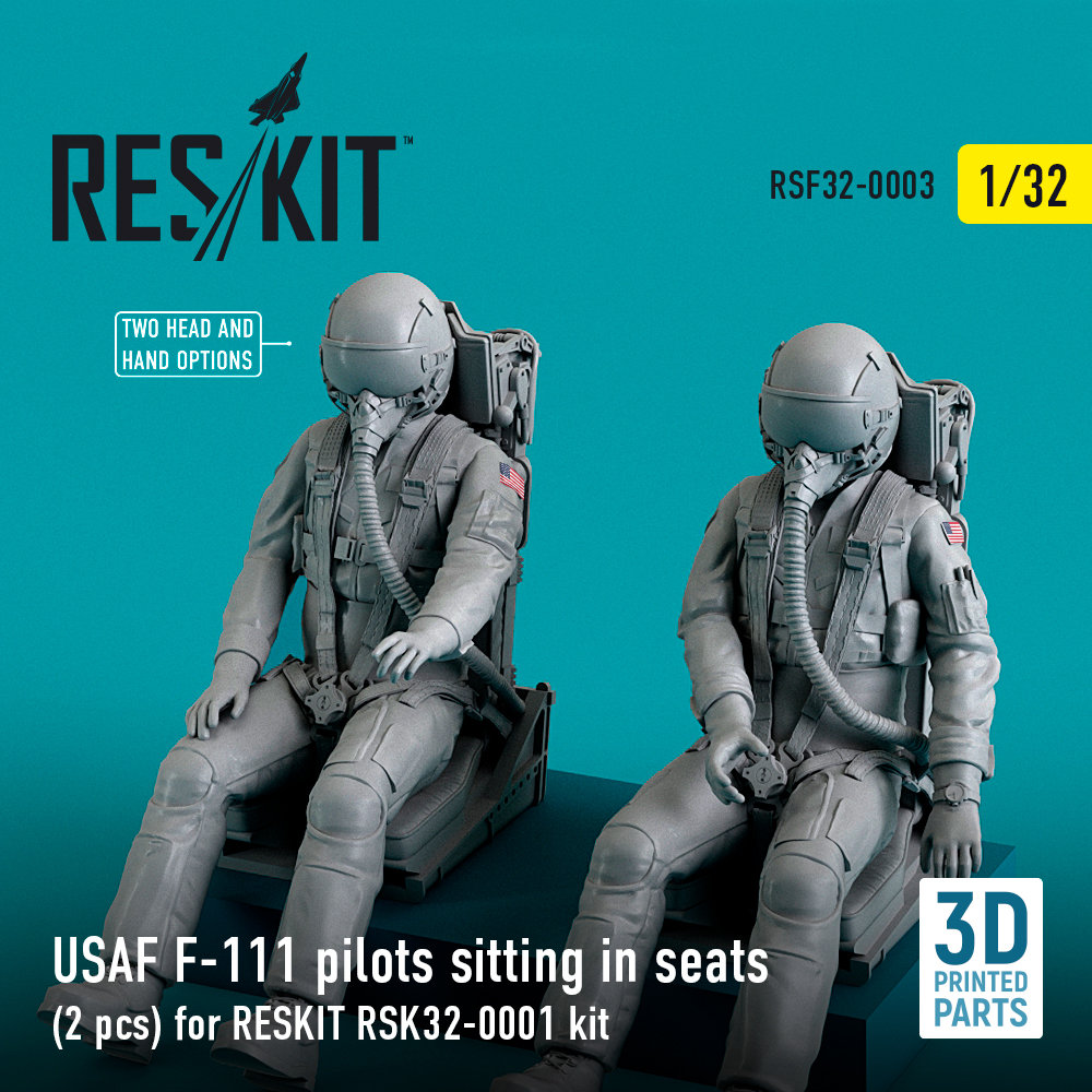 1/32 USAF F-111 pilots sitting in seats (2 pcs.)