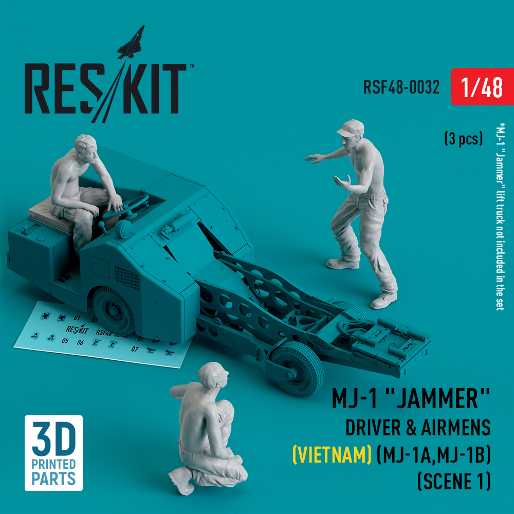 1/48 MJ-1 Driver&airmens (Vietnam) scene 1 (3 pcs)