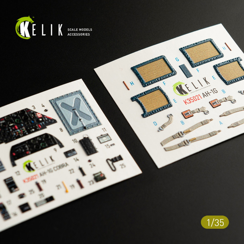 1/35 AH-1G 'Cobra' interior 3D decals (ICM) 