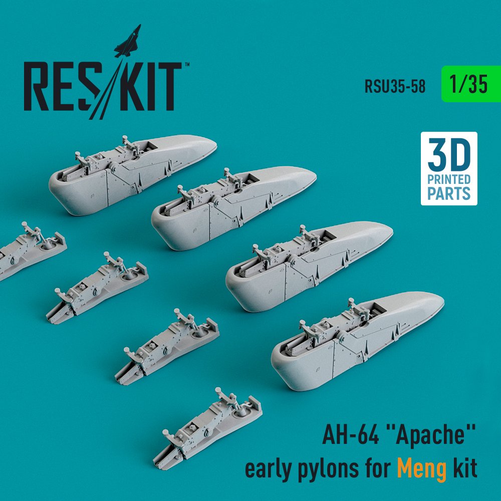 1/35 AH-64 'Apache' early pylons (MENG) 3D Printed