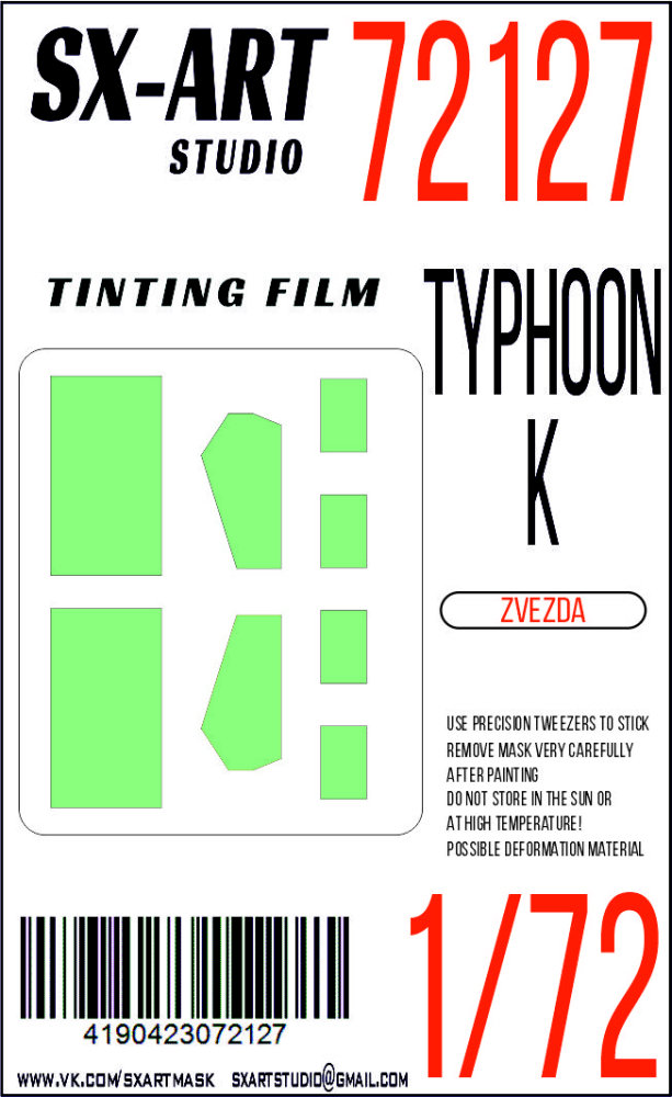 1/72 Tinting film Typhoon-K (ZVE)