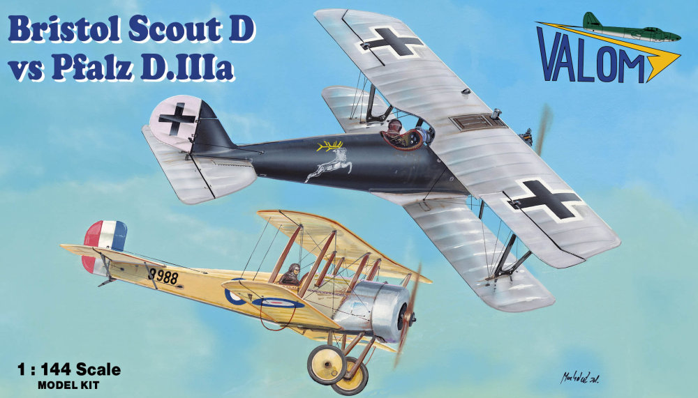 1/144 Bristol Scout D vs. Pfalz D.IIIa (2-in-1)