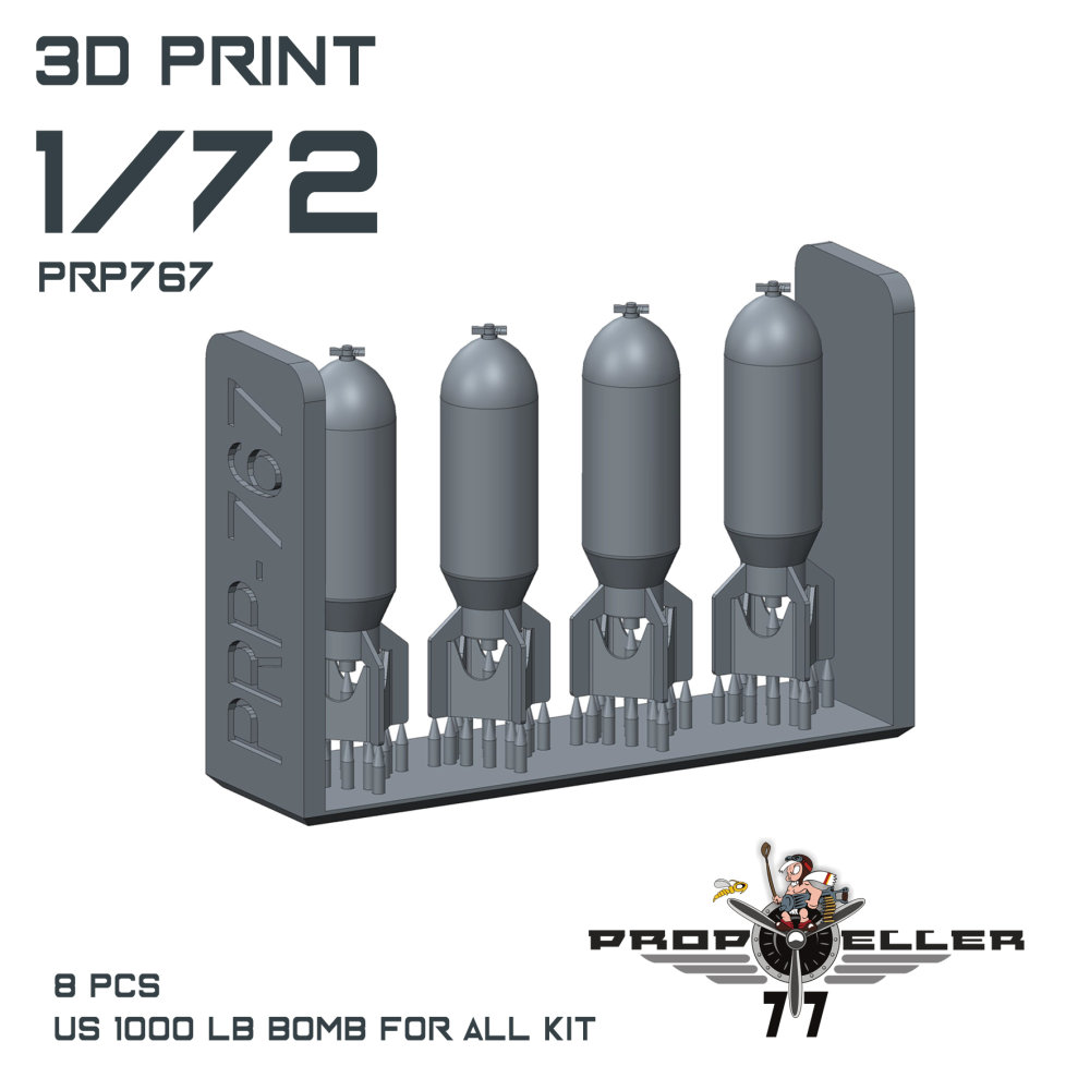 1/72 US 1000 lb bomb (8 pcs.)