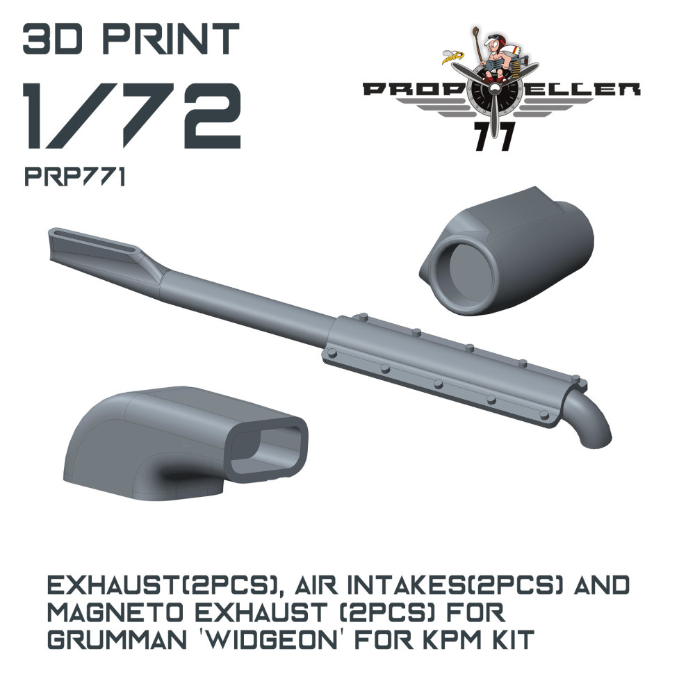 1/72 Gruman Widgeon exhaust,intakes,magneto (KPM)