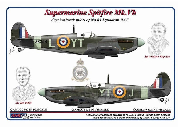 1/32 Decals Czechosl.pilots of No.65 Squadron RAF