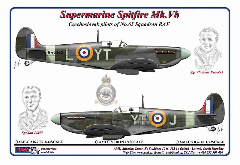 1/72 Decals Czechoslovak pilots of No.65 Squadron 