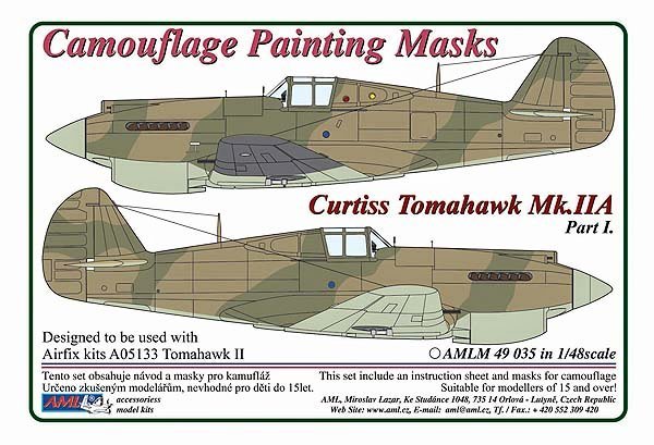 1/32 Camouflage masks Curtiss Tomahawk Mk.IIB Pt.1