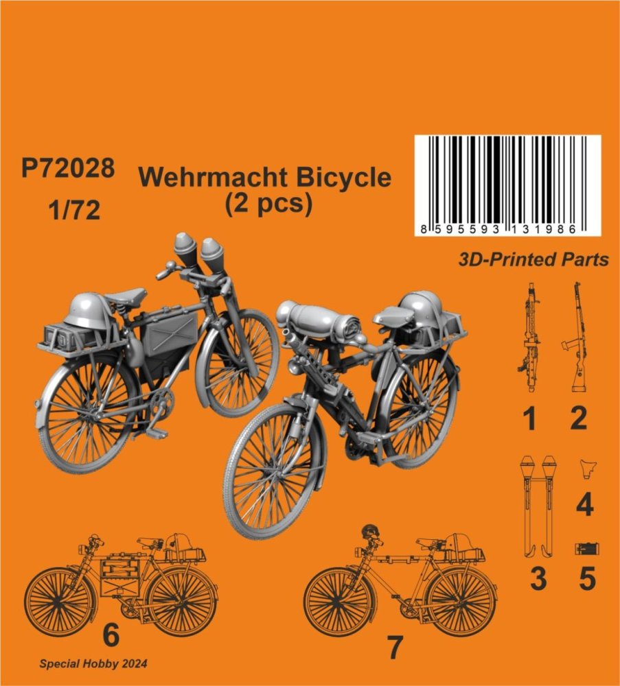 1/72 Wehrmacht Bicycle (2 pcs.) 3D-Print