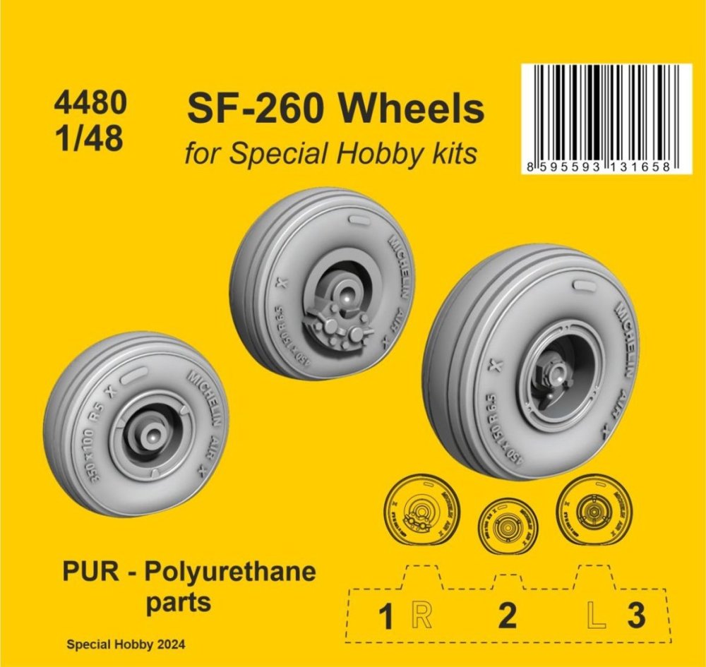 1/48 SF-260 wheels (SP.HOBBY)