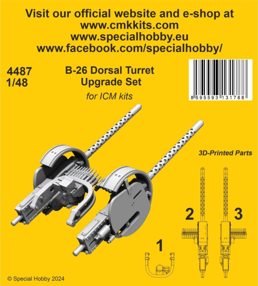 1/48 B-26 Dorsal Turret Upgrade Set (ICM)