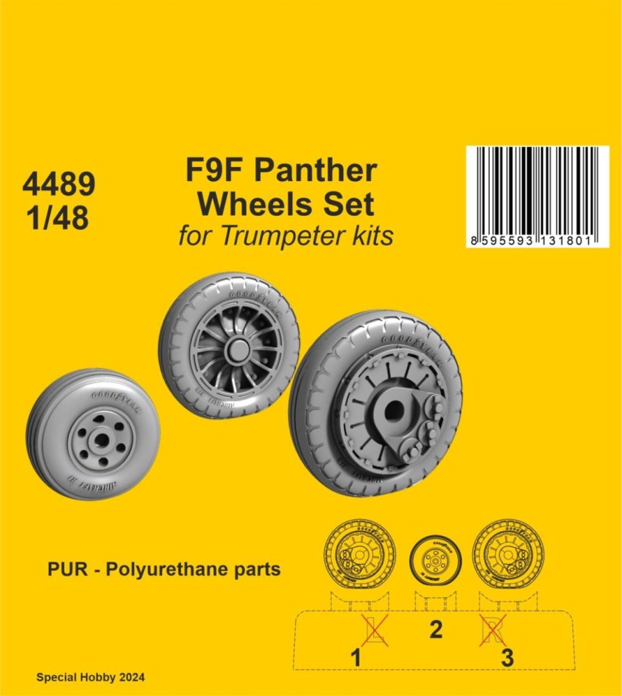 1/48 F9F Panther Wheels Set (TRUMP)