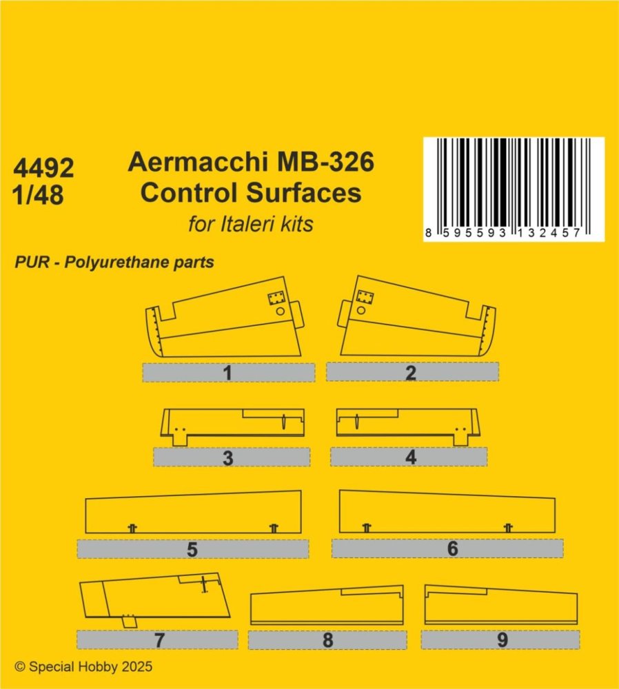 1/48 Aermacchi MB-326 Control Surfaces (ITAL)