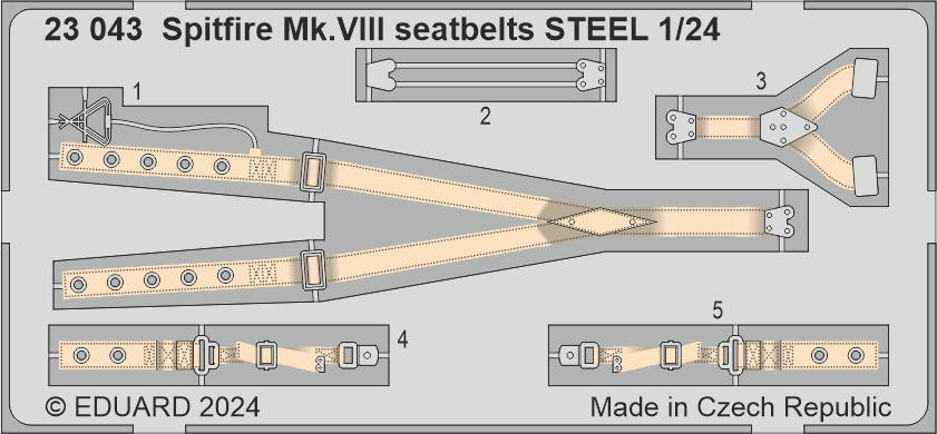 SET Spitfire Mk.VIII seatbelts STEEL (AIRF)