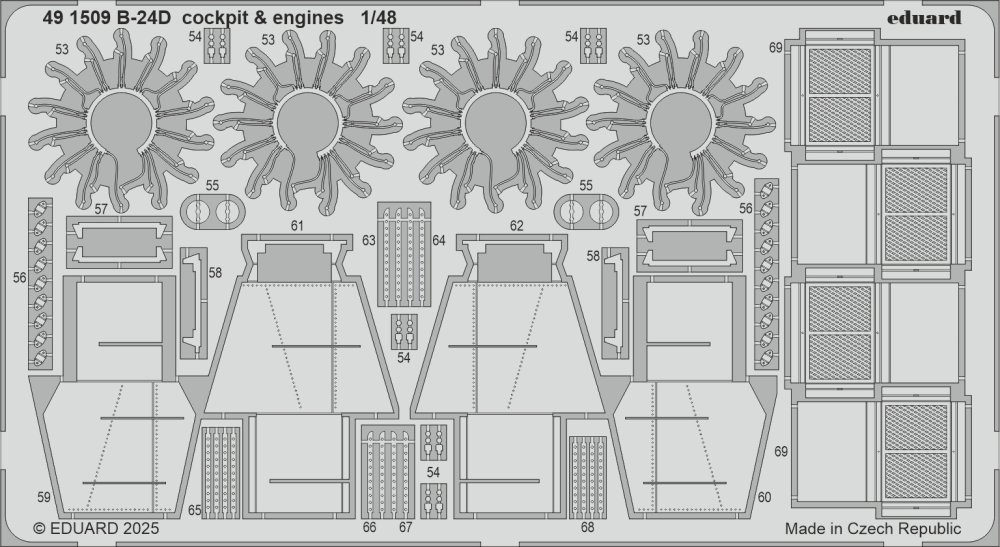 SET B-24D cockpit & engines (HOBBYB)