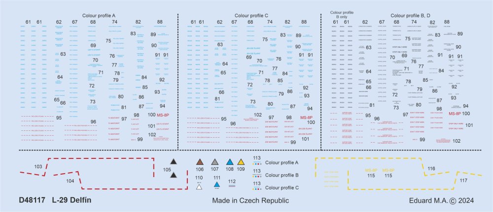 1/48 Decals L-29 stencils (EDU/AMK)