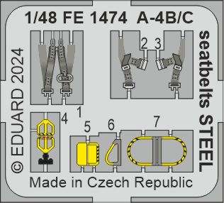 1/48 A-4B/C seatbelts STEEL (H.2000/HAS)