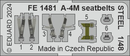 1/48 A-4M seatbelts STEEL (MAGIC F.)