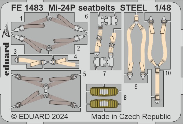 1/48 Mi-24P seatbelts STEEL (TRUMP)