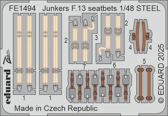 SET Junkers F.13 seatbelts STEEL (MINA)