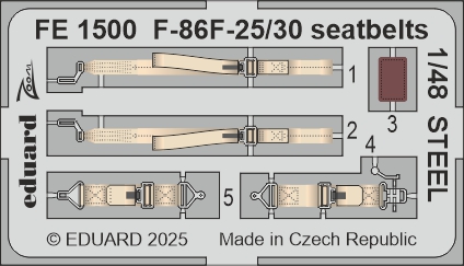 1/48 F-86F-25/30 seatbelts STEEL (AIRF)