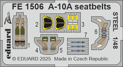 1/48 A-10A seatbelts STEEL (G.W.H.)