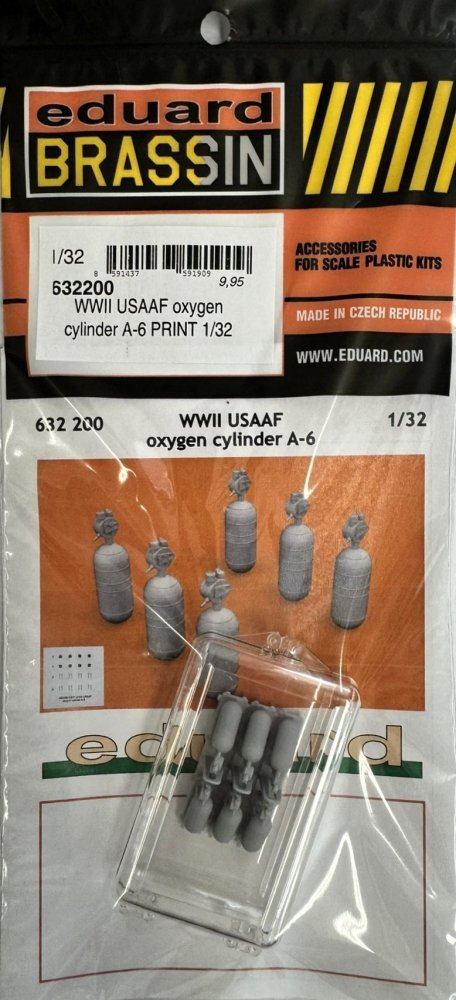 BRASSIN 1/32 WWII USAAF oxygen cylinder A-6 PRINT