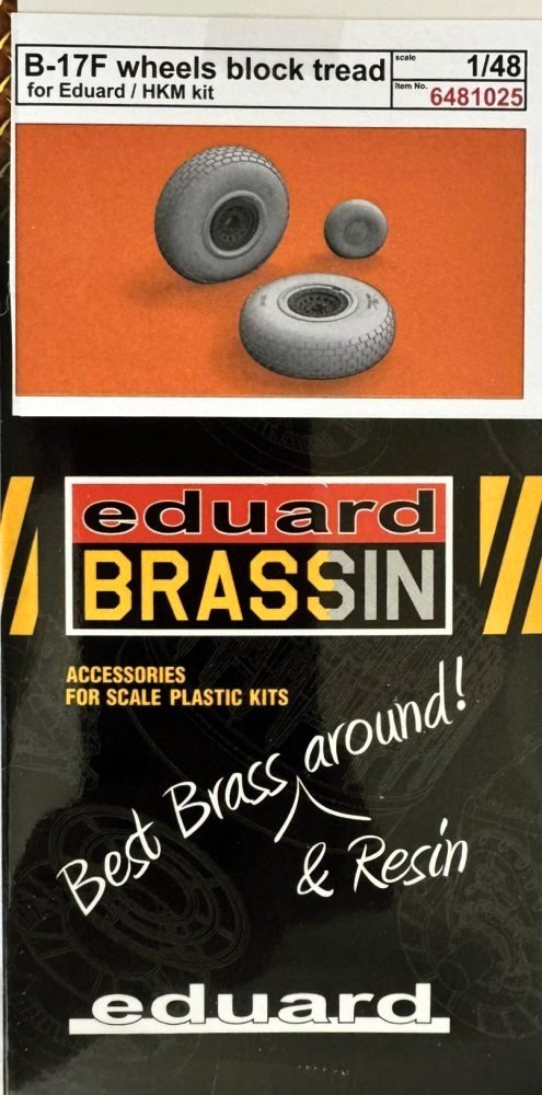 BRASSIN 1/48 B-17F wheels block tread (EDU)