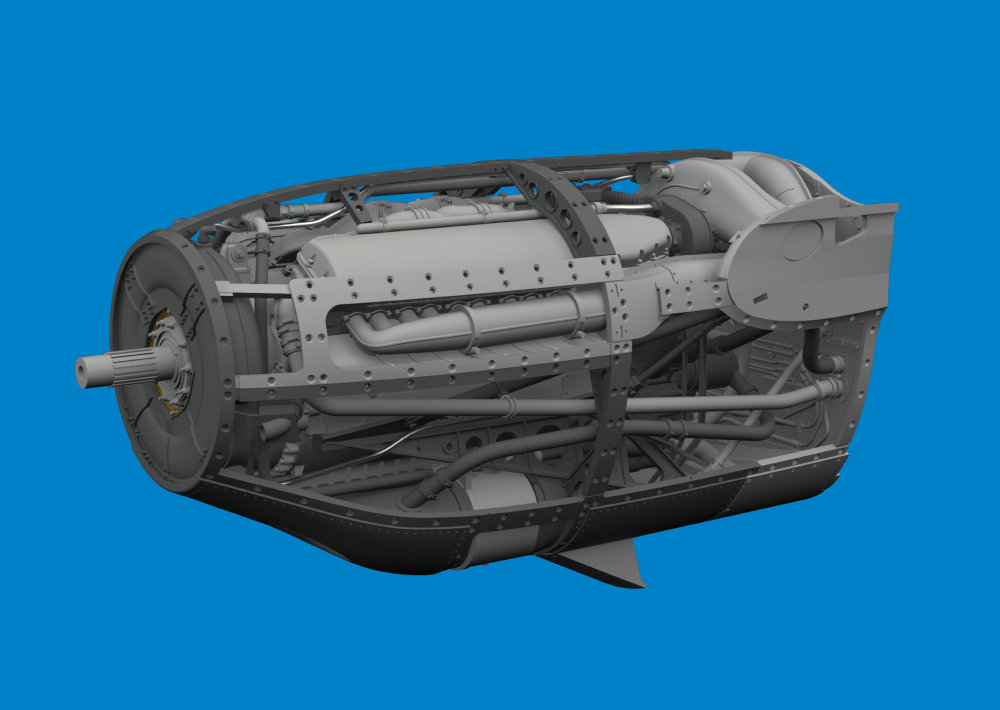 BRASSIN 1/48 P-38F/G left engine PRINT