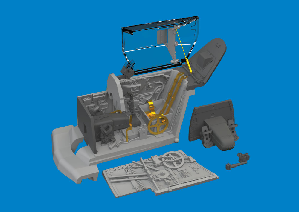 BRASSIN 1/72 Bf 109G-10 cockpit PRINT (EDU)