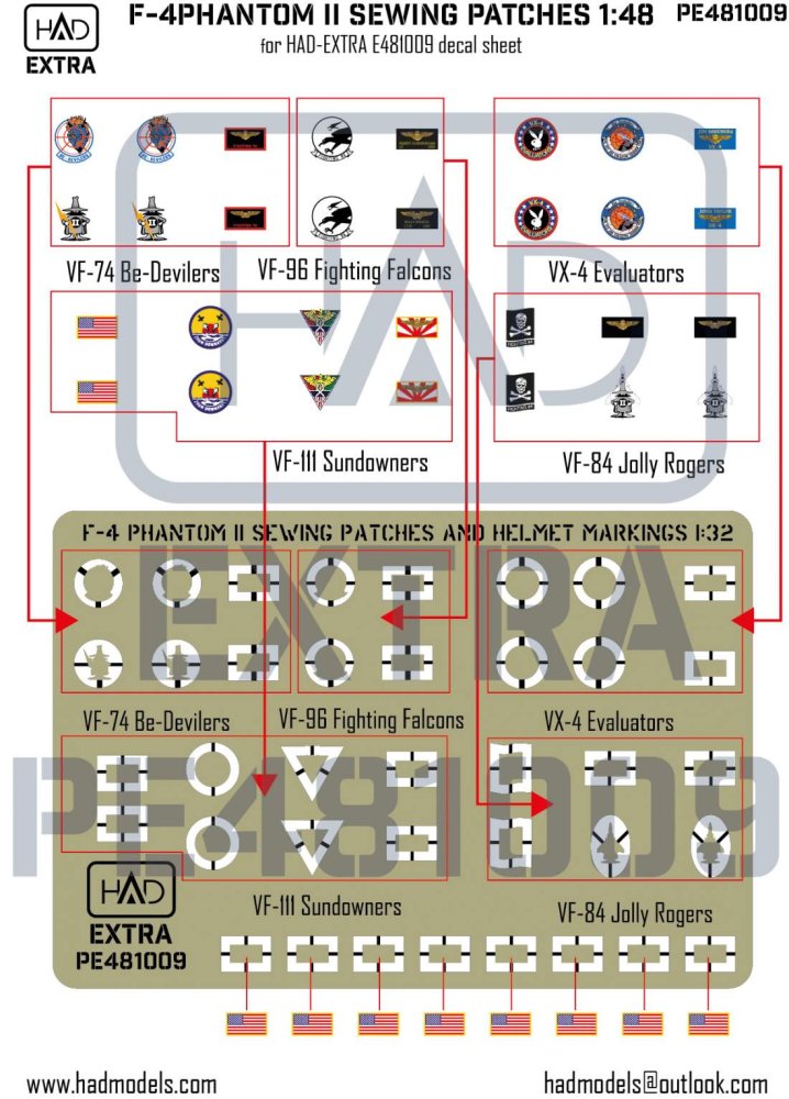 1/48 F-4 Phantom II Sewing Patches (PE set)