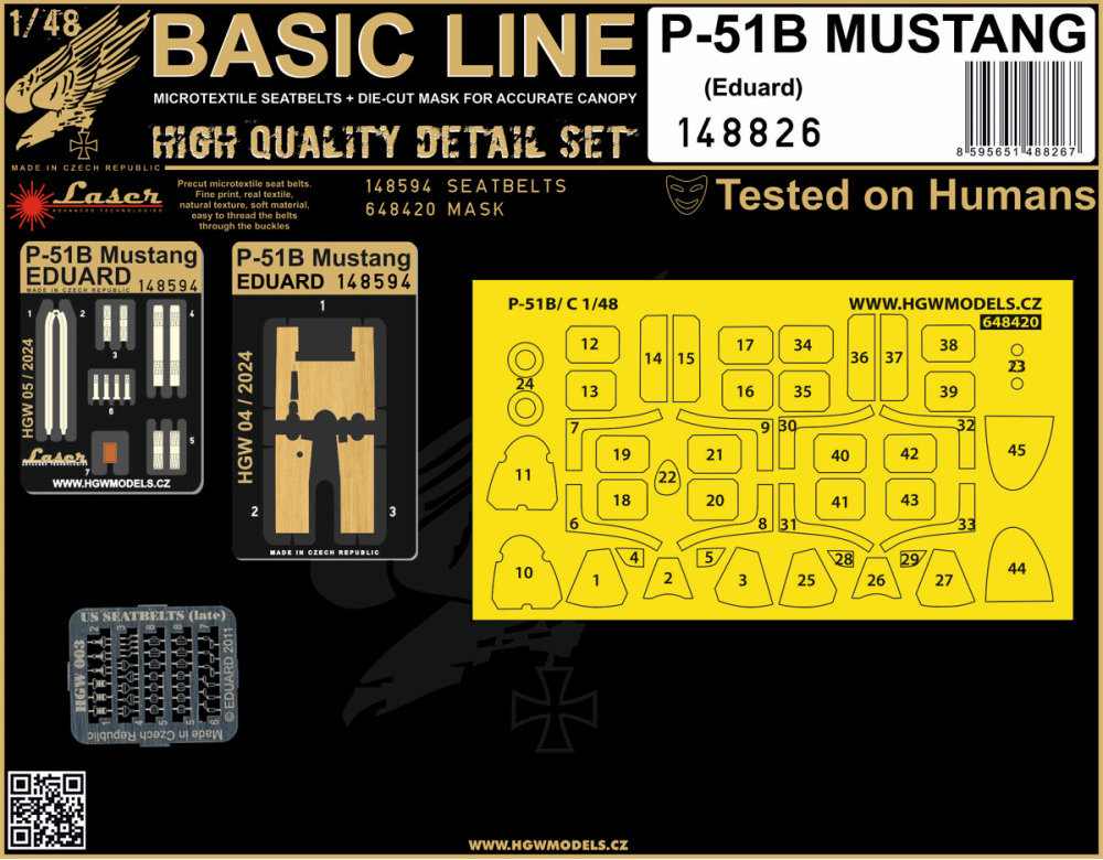 1/48 P-51B Mustang (EDU) BASIC LINE