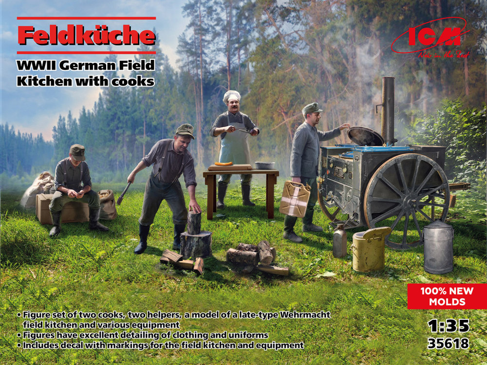 1/35 Feldküche, German WWII Field Kitchen w/ cooks