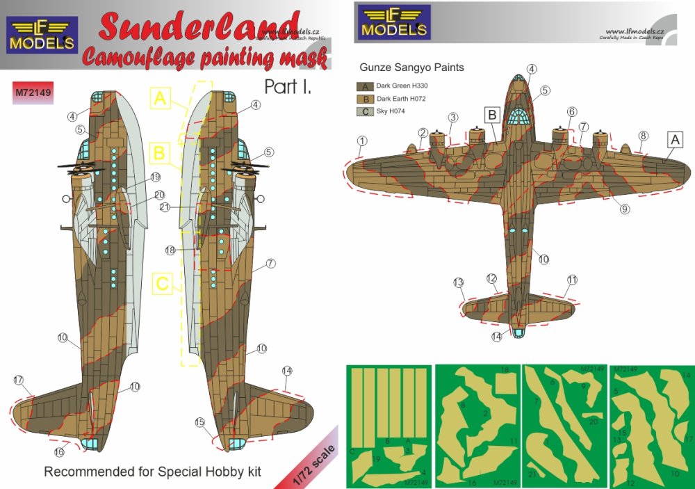 1/72 Mask Sunderland Camouflage painting Pt.I