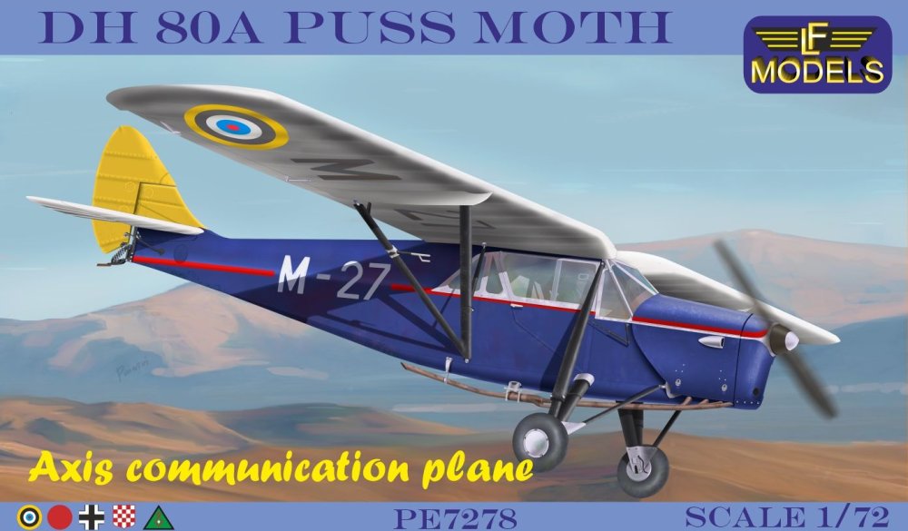 1/72 DH 80A Puss Moth Axis communicat. (5x camo)