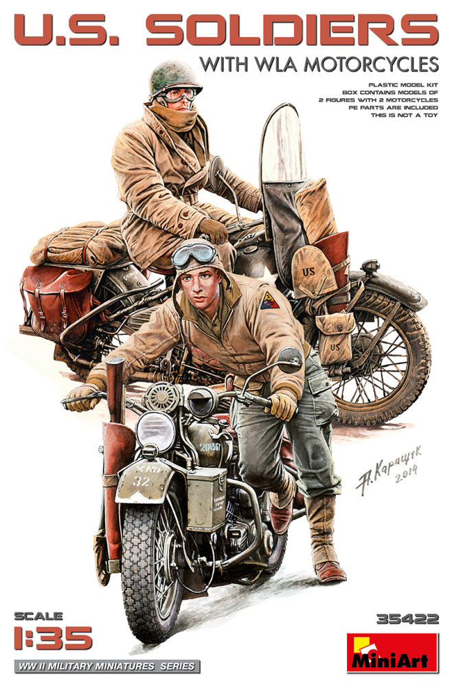 1/35 US Soldiers w/ WLA Motorcycles (2 fig.)