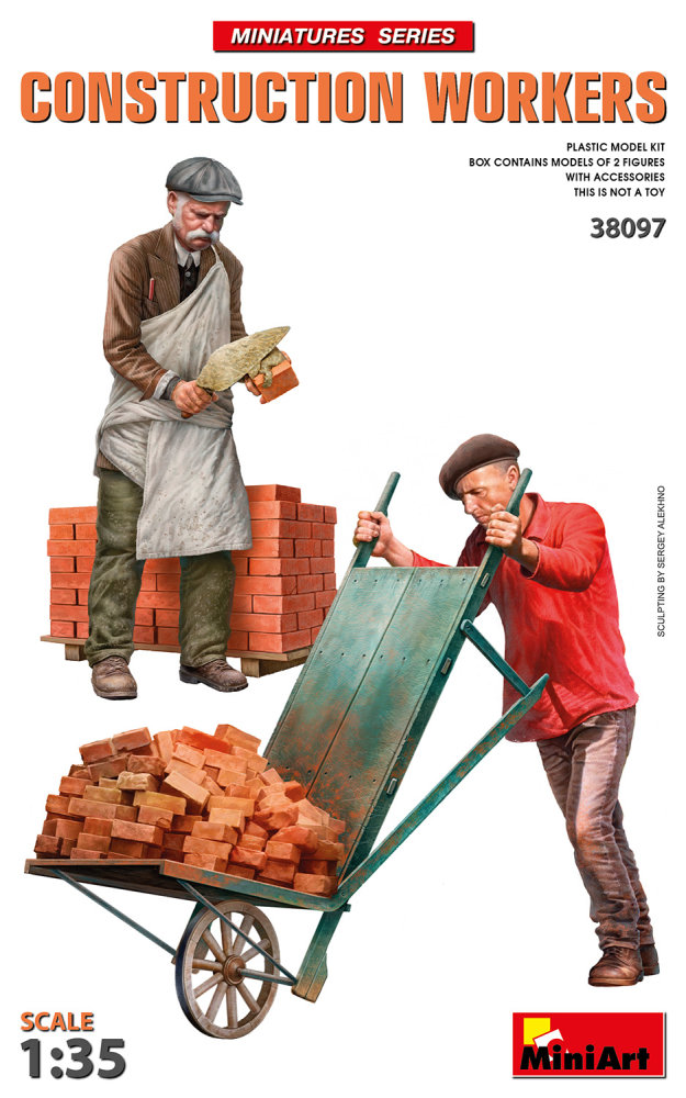 1/35 Construction Workers w/ Accessories (2 fig.)