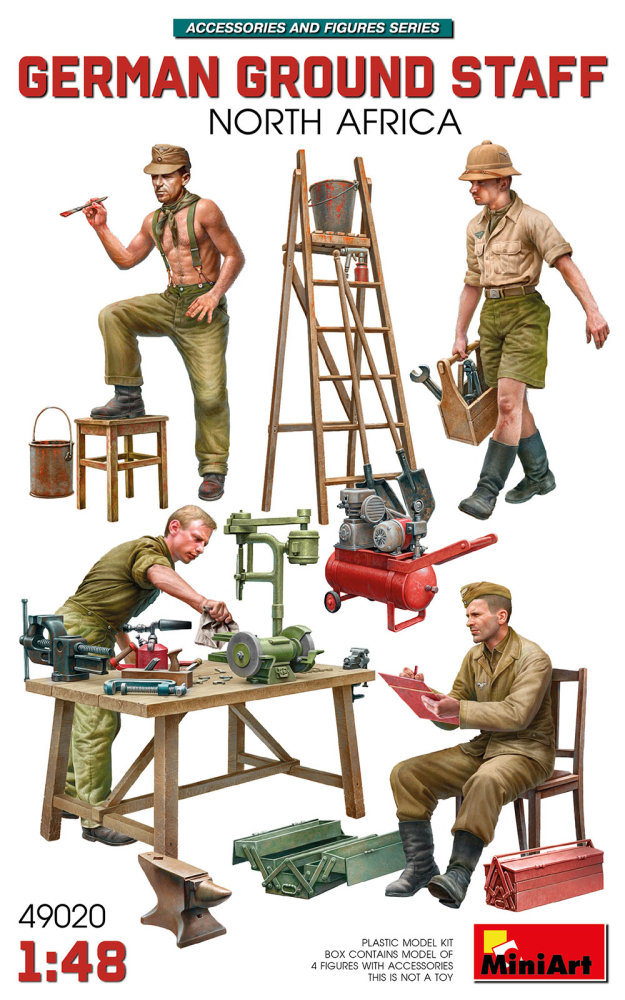 1/48 German Ground Staff w/Accessories (N. Africa)