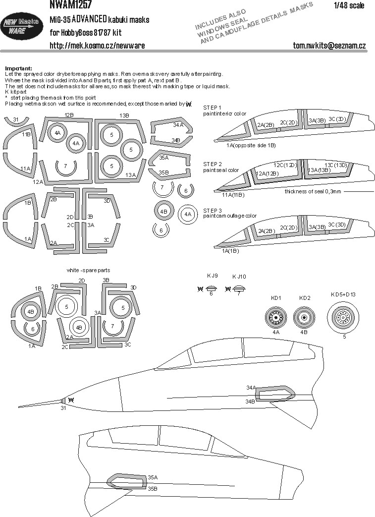 1/48 Mask Mig-35 ADVANCED (HOBBYB)