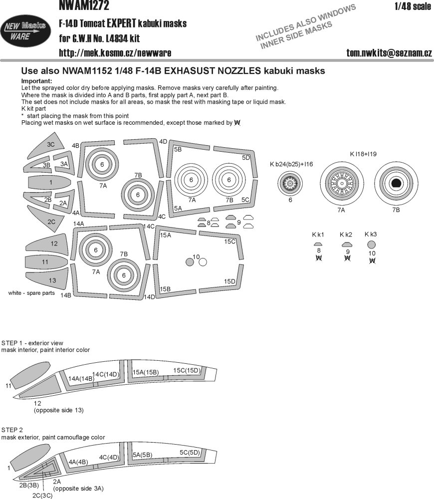 1/48 Mask F-14D Tomcat EXPERT (GWH)