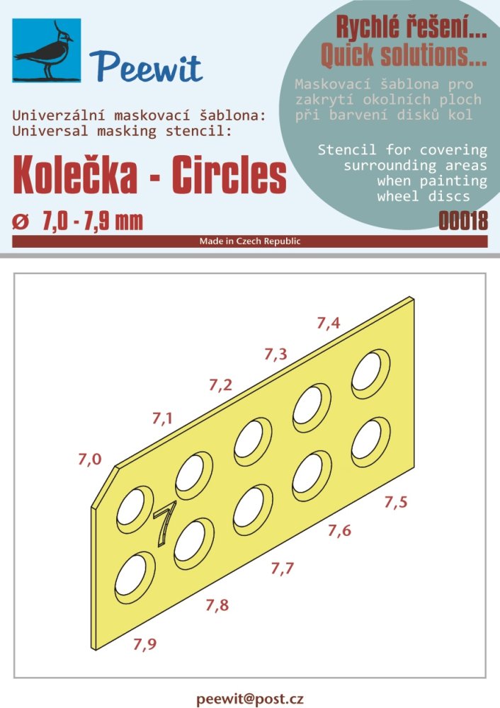 Universal mask - Circles (7,0 - 7,9 mm)