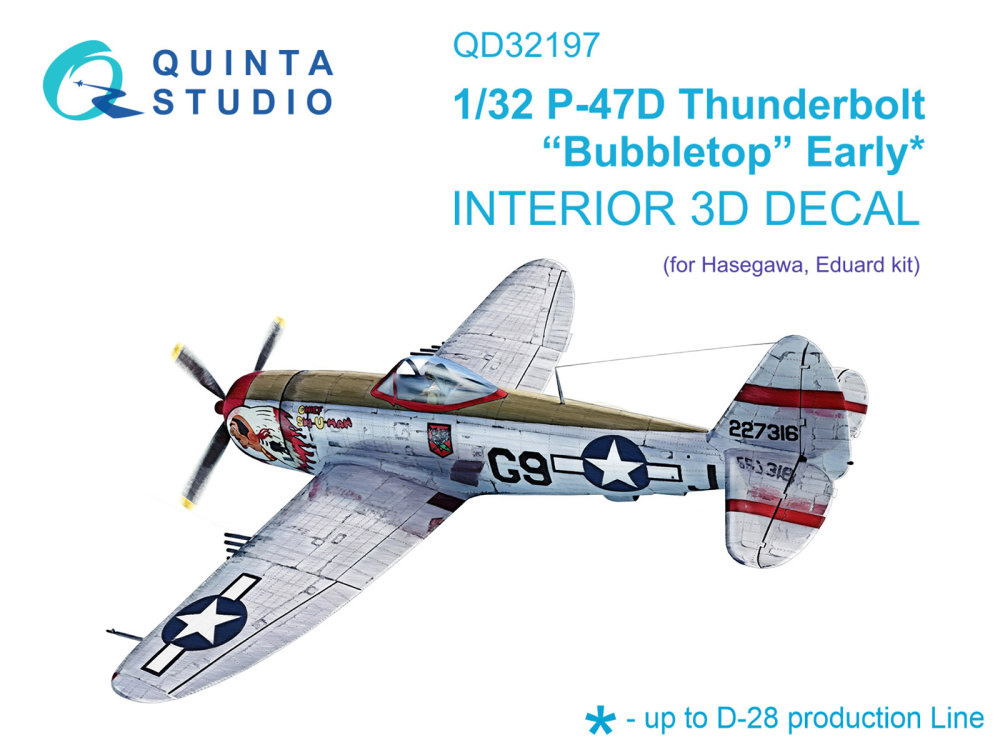 1/32 P-47D Thunderbolt Bubbletop Early 3D&col.Int.