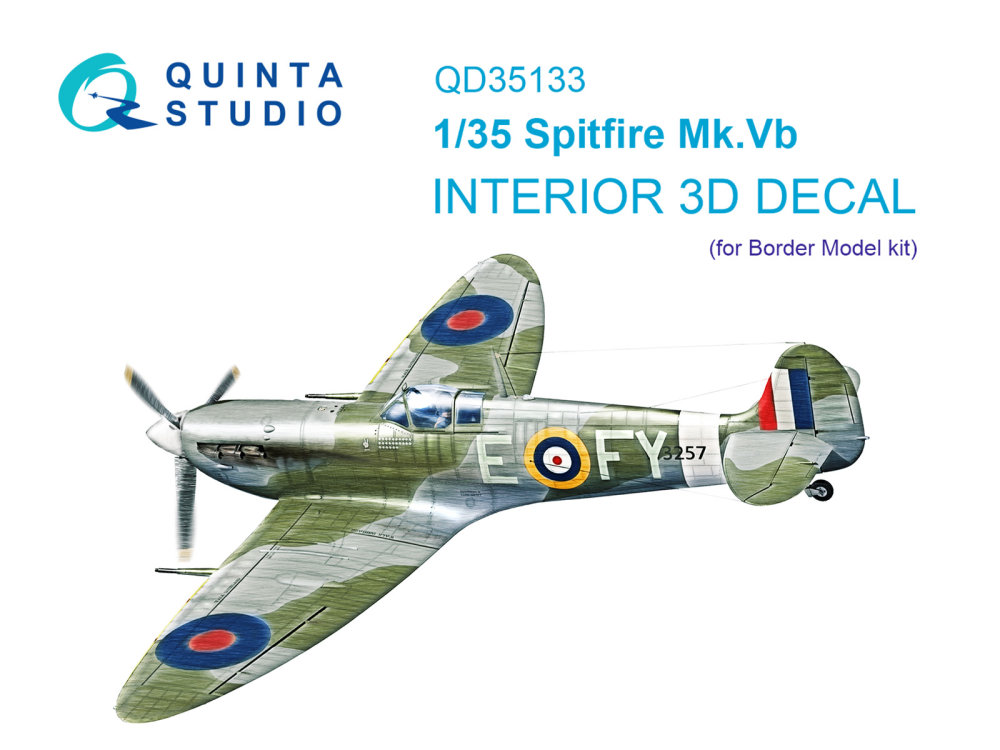 1/35 Spitfire Mk. Vb 3D-Print.&col.Inter. (BORDER)