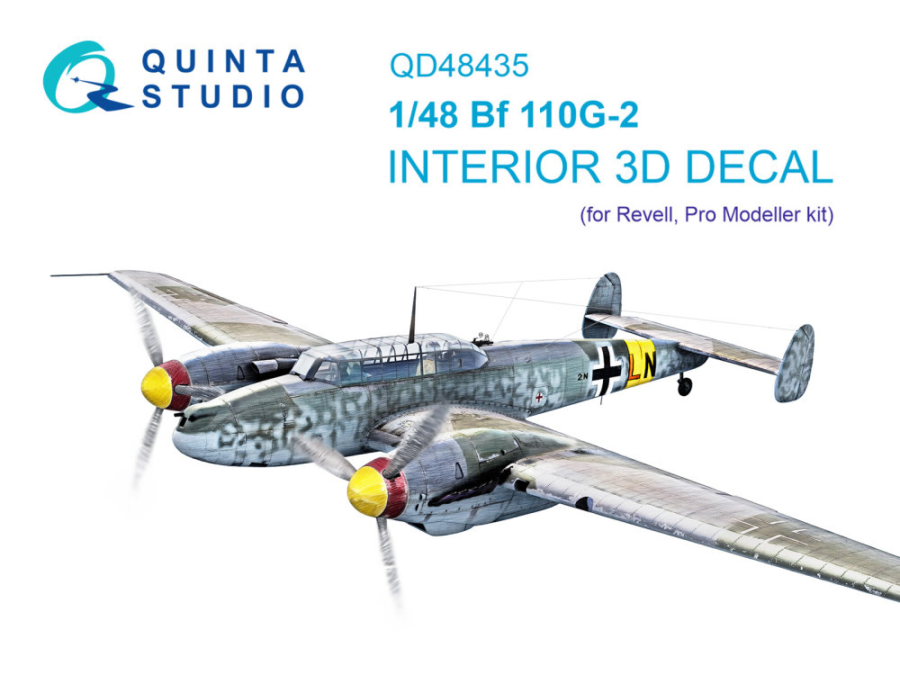 1/48 Bf 110G-2 3D-Print.&col. Interior (REV)