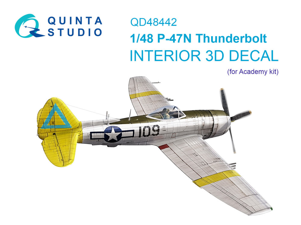 1/48 P-47N Thunderbolt 3D-Print.&col.Inter. (ACAD)